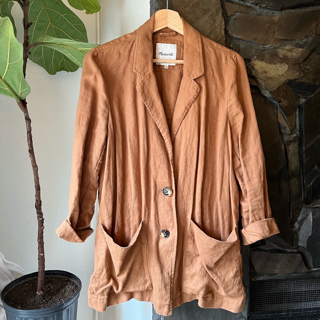 Madewell Linen Blazer Women’s Large